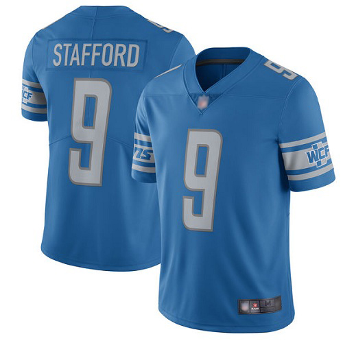 Detroit Lions Limited Blue Men Matthew Stafford Home Jersey NFL Football #9 Vapor Untouchable